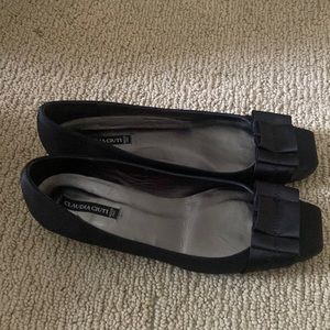 Claudia Ciuti Dressy black satin evening flat